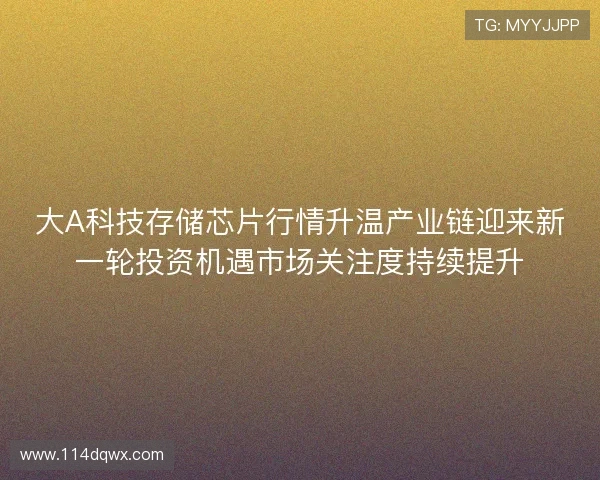 大A科技存储芯片行情升温产业链迎来新一轮投资机遇市场关注度持续提升